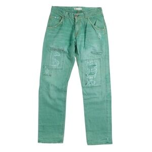 Global Work patchwork ripped denim jeans (japan)